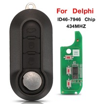 jingyuqin 3 Buttons 43HZ ID46 PCF7946 Chip Remote Car Key For Lancia Delta Musa  - £76.67 GBP