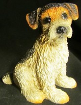 CHARMING PUPPY DOG FIGURINE GLASS EYES - $4.00