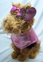 Nick Jojo Siwa Bowbow Yorkie Puppy Dog W/ Pink Coat 15&quot; Plush Stuffed Animal New - £32.15 GBP