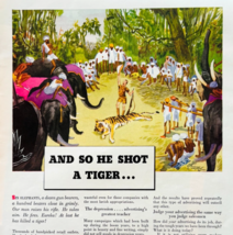 1937 Lennen &amp; Mitchell Advertising Advertisement Tiger Hunt Elephant Rid... - $31.52 CAD