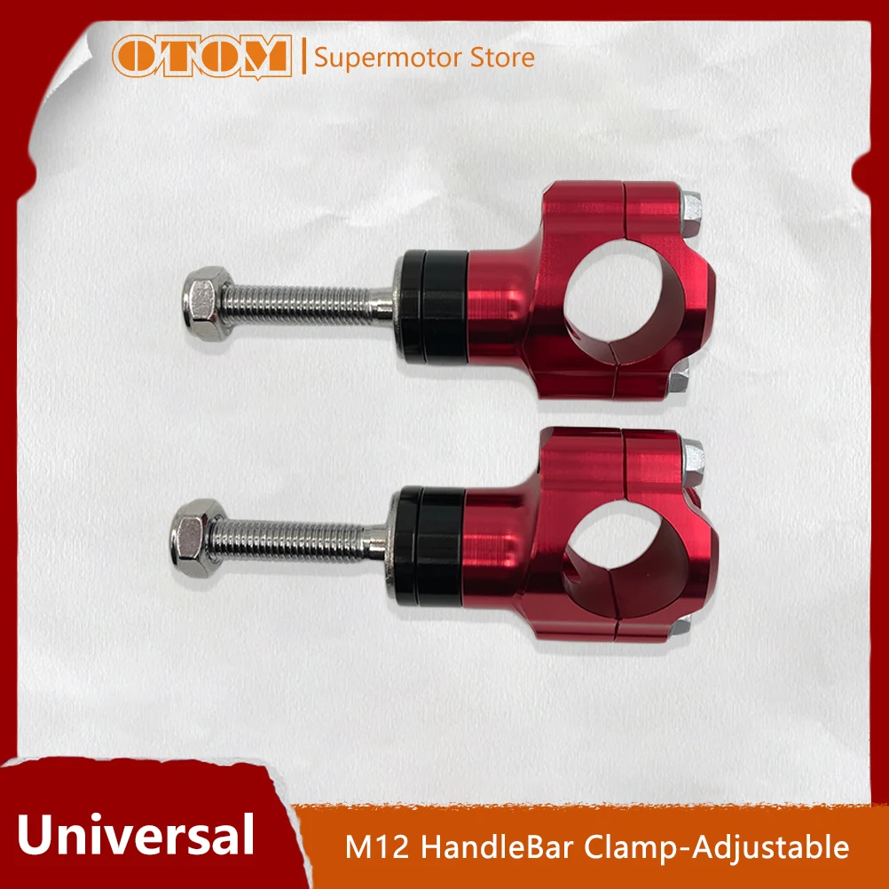 Motorcycle Accessories M12 Handlebar Clamp CNC Aluminum Alloy Adjustable 1 1/8&quot; - £21.89 GBP