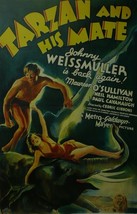 Tarzan and his Mate - Johnny Weissmuller - Movie Poster - Framed Picture... - $32.50