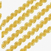 GoldenWave Trim: 25-Yard Dark Gold Metallic Scroll Braid, 3/8&quot; Wide Poly... - $445.06 MXN