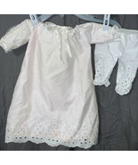 Handmade White &amp; Pink Fancy Doll Dress/Gown w/Matching Pantaloons - £15.50 GBP
