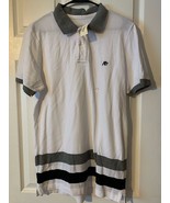 Aeropostale Aero White With Grey &amp; Black Polo Shirt Men&#39;s Size L New Wit... - £13.92 GBP