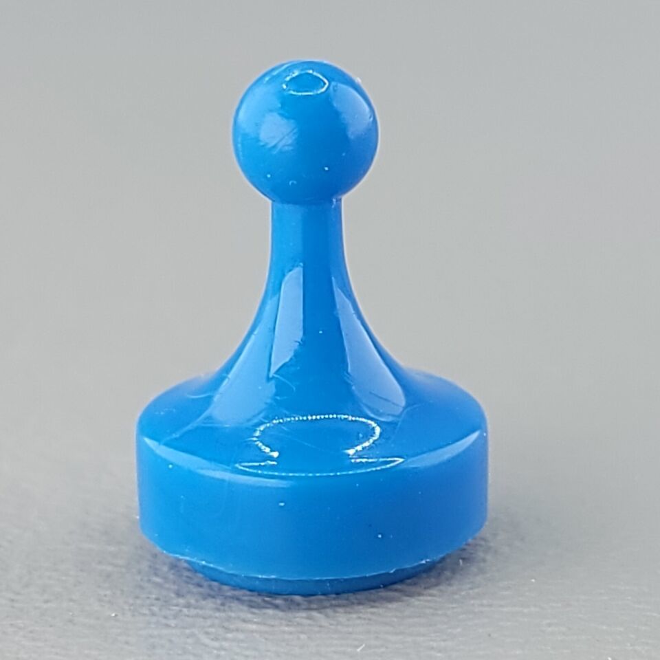 Clue Mrs. Peacock Blue Token Meeple Replacement Game Piece 1992 Plastic - $1.67
