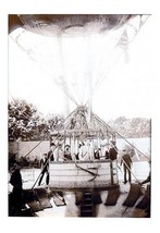 Balloon Expedition; Photographic representation of Men about to lift of in a bas - £17.62 GBP+