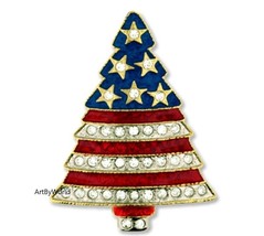 Christopher Radko Liberty Tree Christmas Pin Limited Edition, US American Flag P - £239.00 GBP