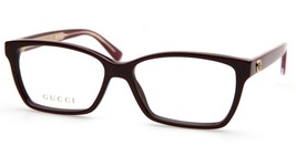 New Gucci GG0312O 003 Burgundy Eyeglasses Glasses Frame 52-14-140 B36mm Italy - £144.88 GBP