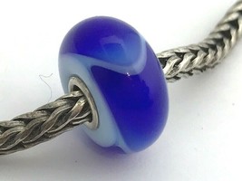 Authentic Trollbeads Blue Armadillo Glass Bead, (A) 61155, New - £18.66 GBP