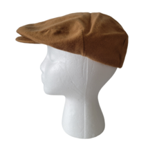 Dobbs Fifth Avenue New York Newsboy Cabbie Tan Hat Flat Cap Wool 7 1/8 USA - £16.31 GBP