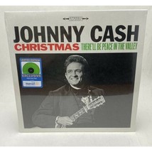 Johnny Cash Christmas There&#39;ll Be Peace Exclusive Green Colored Vinyl LP - £49.22 GBP