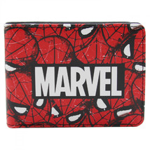 Spider-Man Mask Collage Bifold Wallet Red - $26.98