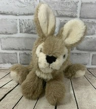 A&amp;A Aurora plush vintage gray brown white bunny rabbit hare flopsie stuffed toy - £7.90 GBP