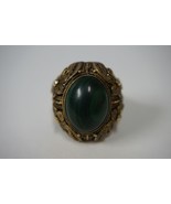 Unisex Old Chinese Sterling Silver Malachite? Ring Size 8.5 Weight 10.47... - £121.25 GBP