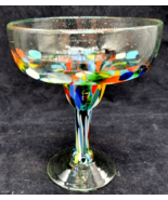 Confetti Margarita Hand Blown Colorful Rainbow Artisan Glass - €10,68 EUR