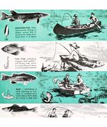 1948 Fishing Info-graphic Popular Mechanics Magazine Page Sporting Fish ... - $73.00 MXN
