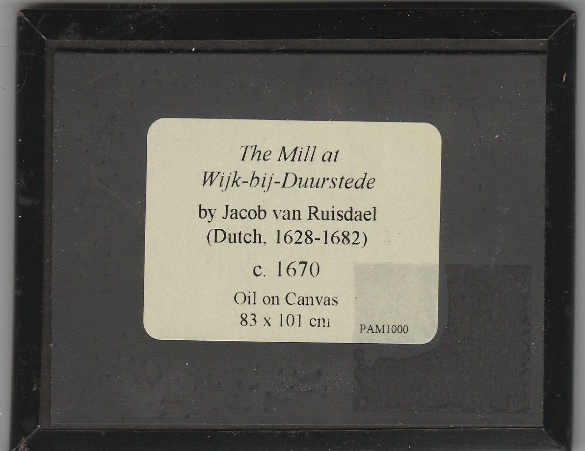 The Mill at Wijk-bij-Duurstede by Jacob van Ruisdael Magnet Mini-print Item image 2