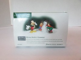 Dept 56 56849 Mickey Builds a Snowman Figurine North Pole New L131 - $27.50