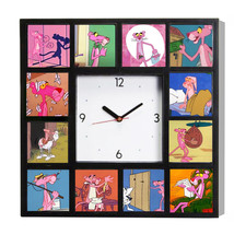 The Pink Panther Cartoon Scenes Clock with 12 pictures - £24.92 GBP