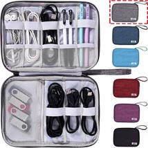 Electronics Accessories Organizer Pouch Bag, Compact Cable Organizer, Portable - £21.70 GBP