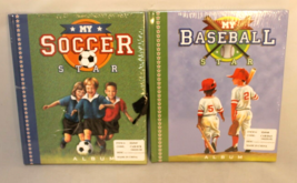My Baseball Star &amp; My Soccer Star Photo Albums Memory Book Scrapbook set... - $13.06