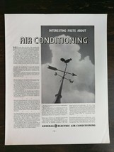 Vintage 1936 General Electric Air Conditioning Full Page Original Ad 122 - $6.64