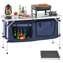 VEVOR Camping Kitchen Table, Folding Cooking Table, 3 Adjustable Height,... - €48,04 EUR
