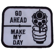 Go Ahead Make My Day Patch Black &amp; White 3&quot; - £7.88 GBP