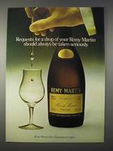 1977 Remy Martin Cognac Ad - Requests for a Drop - $18.49