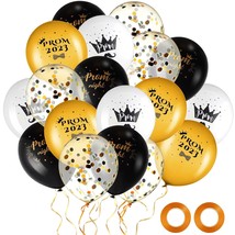 40 Pieces Prom 2023 Balloons 12 Inch Graduation Confetti Balloons Prom Theme Lat - £19.73 GBP