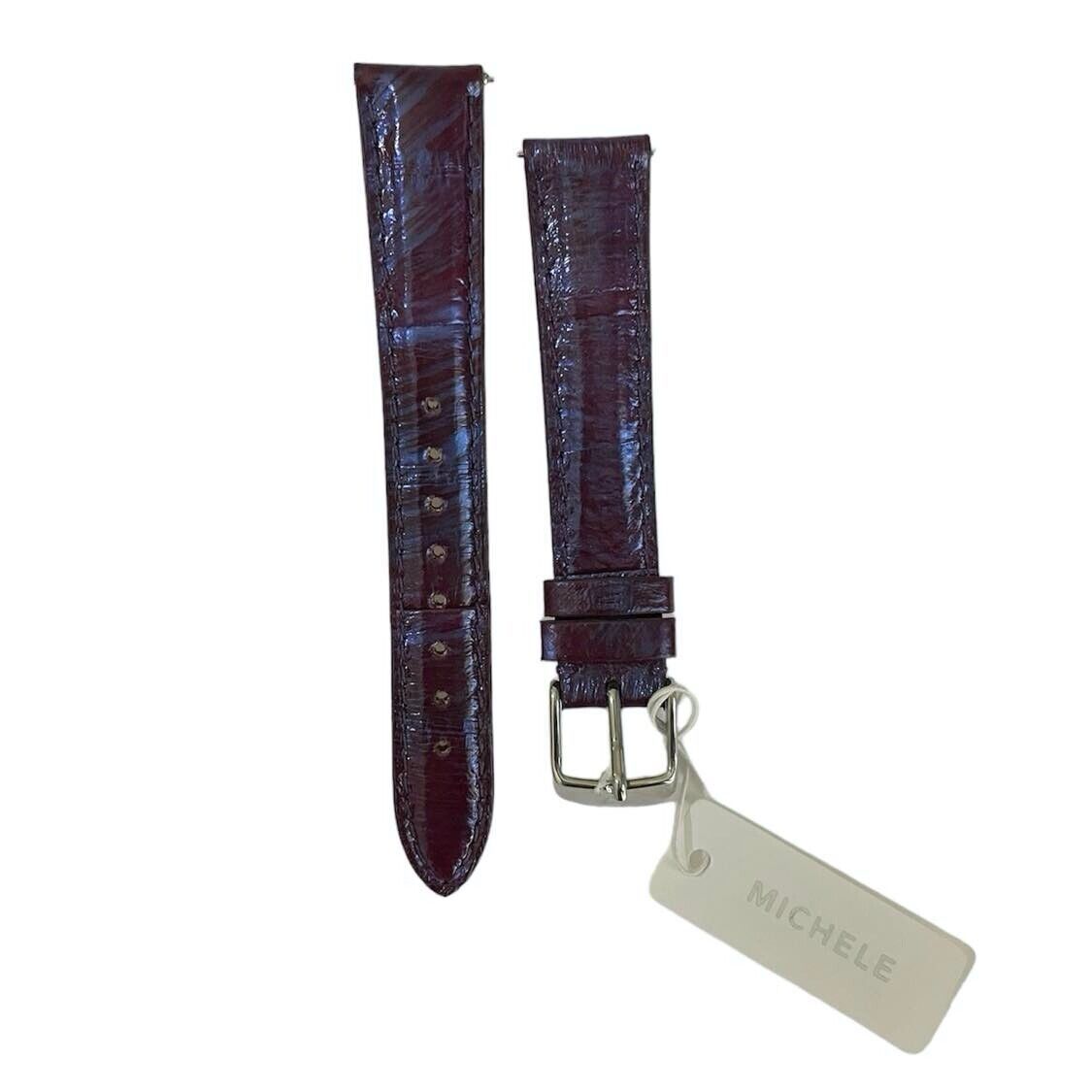 Michele 16mm Purple Genuine Snake Strap for Watch MS16AA420515 - $53.99