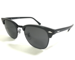 Ray-Ban Sunglasses RB3016 CLUBMASTER 1367/B1 Polished Black with Black L... - £82.03 GBP