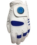 NEW JUNIOR BLUE ALL WEATHER GOLF GLOVE. EUROPE BALL MARKER. ALL SIZES - $14.40 CAD