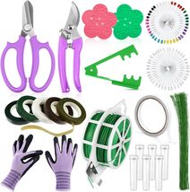 Elegant Floral Arrangement Kit: 121 Pieces with Ergonomic Accessories In... - $49.45