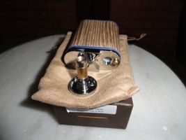 Brizard  Gatsby Table Lighter covered in Bleached Oak & Blue ( Empty-No Fuel ) image 12