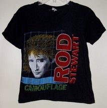 Rod Stewart Concert Tour T Shirt Vintage 1984 Camouflage Rare Royal Tag Label - £704.03 GBP