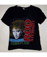 Rod Stewart Concert Tour T Shirt Vintage 1984 Camouflage Rare Royal Tag ... - £703.64 GBP
