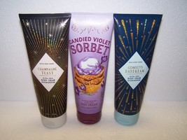 Bath &amp; Body Works Body Cream Set Candied Violet Champagne Toast Confetti... - £20.24 GBP