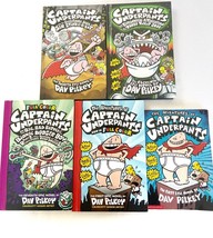 LOT OF 5 The Adventure Of Captain Underpants (4 Hardcover, 1 Paperback) - £10.35 GBP