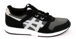Asics Lyte Classic Black &amp; Gray Leather Retro Sportstyle Athletic Shoes ... - $59.39