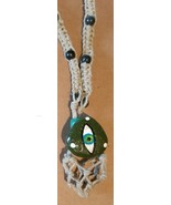 Painted Hemp Pouch Necklace - $17.36 CAD