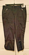 NY&amp;C New York &amp; Company Low Rise Crop Straight Black Ladies Size 12 Pants (NEW) - £23.62 GBP