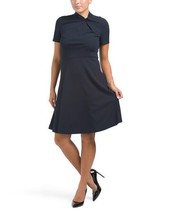 New Donna Morgan Navy Blue Career Fit And Flare Dress Size 16 $128 - £55.20 GBP