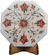5&quot;x5&quot; Marble Wall Tile Cum Table Top Carnelian Pietradura Art Veterans G... - $90.88