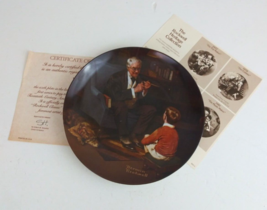 1982 Knowles Norman Rockwell &quot;The Tycoon&quot; Collector&#39;s Plate #T17509 With COA - £11.62 GBP