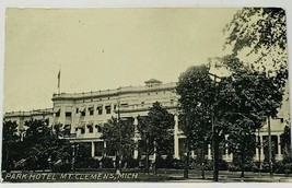 Michigan RPPC Mount Clemens PARK HOTEL 1910 New Haven to Howell Postcard H18 - £15.80 GBP