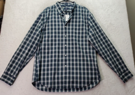 J.CREW Shirt Men Size XL Blue Green Plaid Flex Washed Classic Collar But... - $24.01