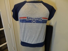 Vtg 80&#39;s Spalding Workout Weightlifting 50-50 Shirt Elastic Waist Adult M Usa - £27.24 GBP