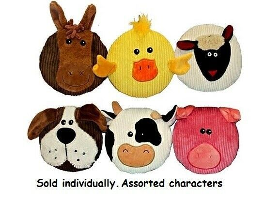 Dog Chew Toys Subwoofer Flat Disc Shaped Giant Squeaker Assorted Farm Animals 7